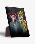 Lienzo personalizado para 2 mascotas '2Paw And Notorious DOG'