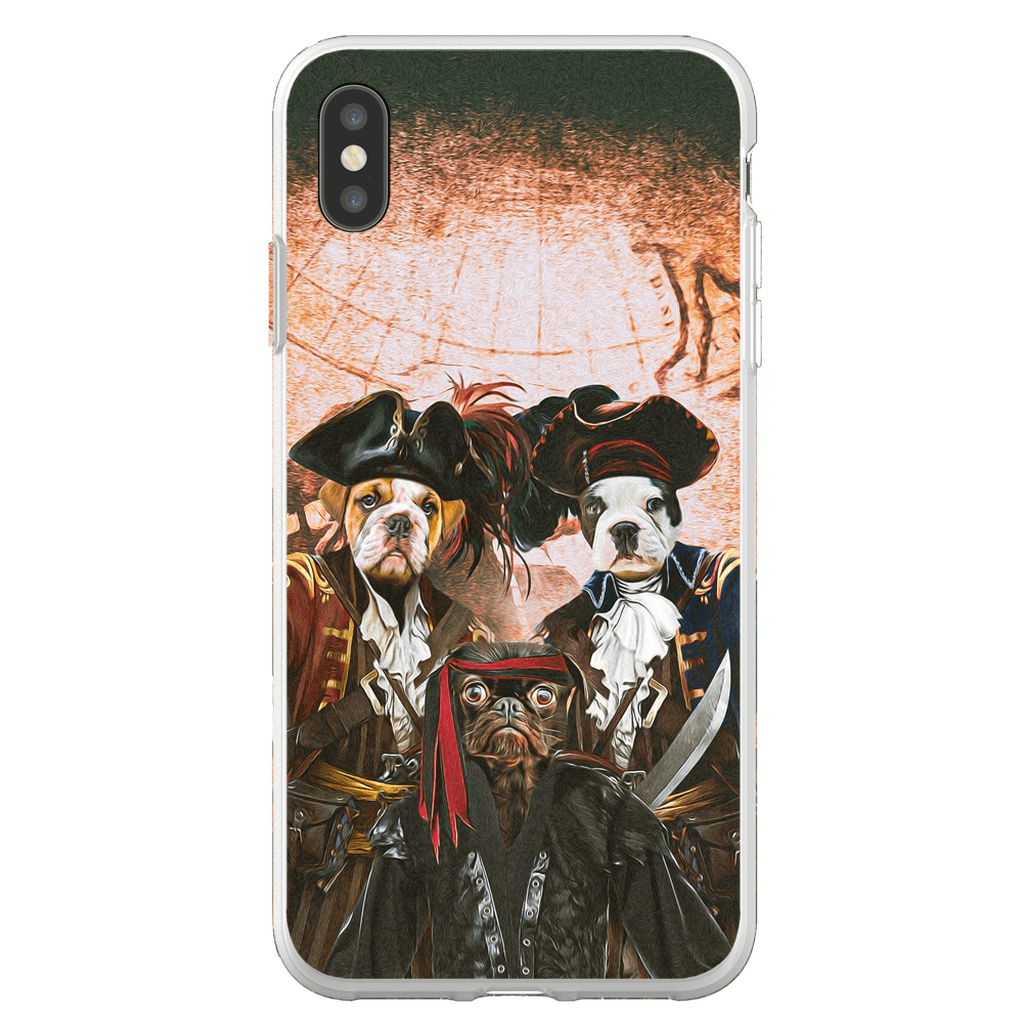 &#39;Los Piratas&#39; Funda personalizada para teléfono con 3 mascotas