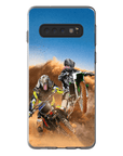 Funda personalizada para teléfono con 2 mascotas 'The Motocross Riders'