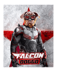 Lienzo personalizado para mascotas 'Falcon Doggo'