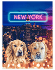 Póster personalizado con 2 mascotas 'Doggos of New York'