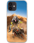 Funda para móvil personalizada 'El piloto de motocross'