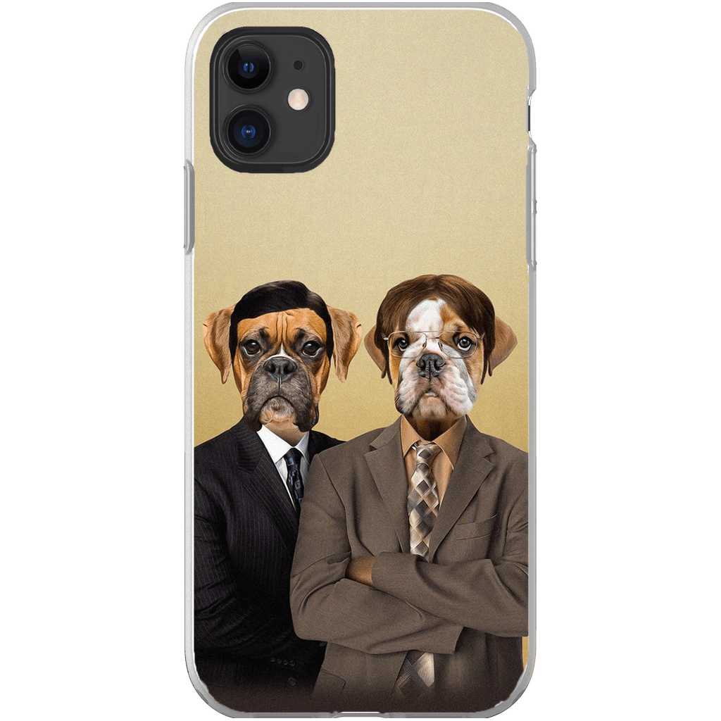 &#39;The Woofice&#39; Funda personalizada para teléfono con 2 mascotas