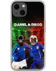 'Italy Doggos' Funda personalizada para teléfono con 2 mascotas