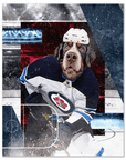 Póster Mascota personalizada 'Winnepeg Doggos Hockey'