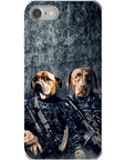 Funda personalizada para teléfono con 2 mascotas 'The Navy Veterans'