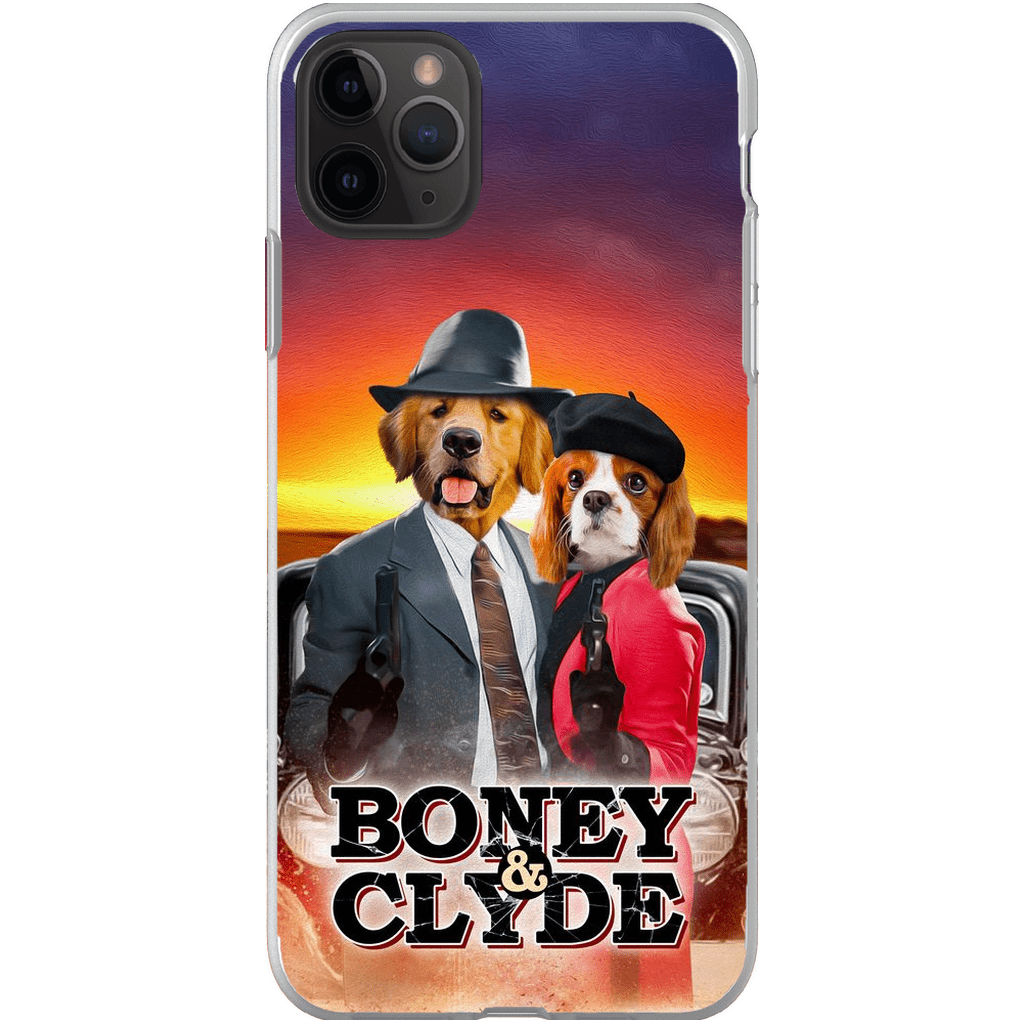 Funda personalizada para teléfono con 2 mascotas &#39;Boney and Clyde&#39;