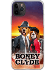 Funda personalizada para teléfono con 2 mascotas 'Boney and Clyde'