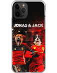 Funda personalizada para teléfono con 2 mascotas 'Belgium Doggos'