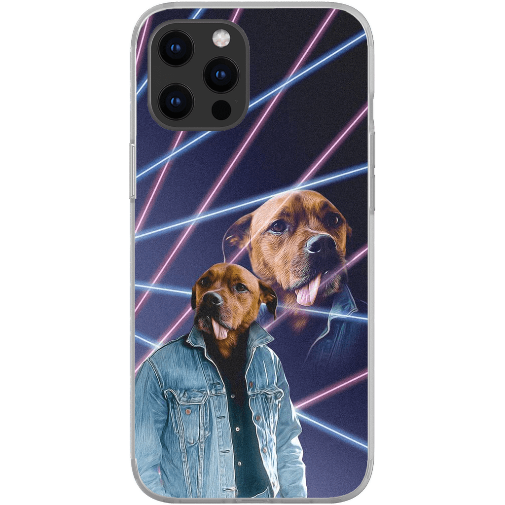 Funda personalizada para teléfono con mascota &#39;1980s Lazer Portrait&#39;