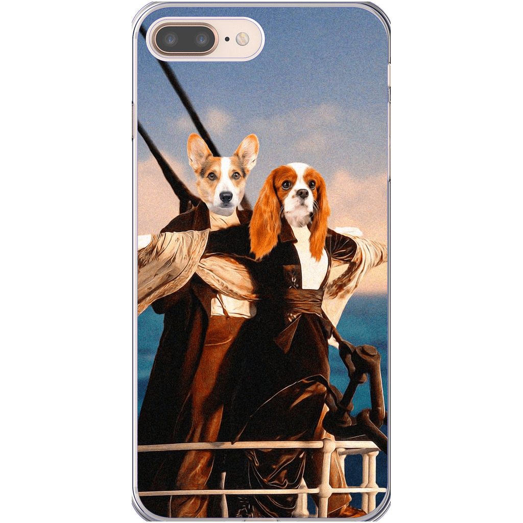 Funda personalizada para teléfono con 2 mascotas &#39;Titanic Doggos&#39;