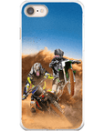 Funda personalizada para teléfono con 2 mascotas 'The Motocross Riders'