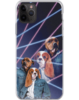 Funda personalizada para teléfono con 2 mascotas '1980s Lazer Portrait'