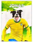 Póster Mascota personalizada 'Brazil Doggos Soccer'