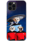 'Doggo-Trek' Funda personalizada para teléfono con 3 mascotas