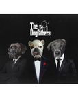 Manta personalizada para 3 mascotas 'The Dogfathers' 