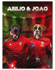 Póster Personalizado para 2 mascotas 'Portugal Doggos'