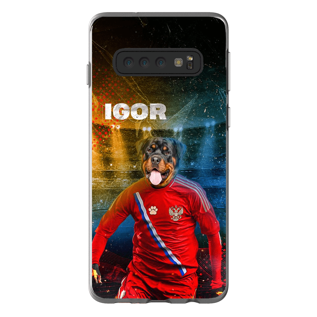 Funda para móvil personalizada &#39;Russia Doggos Soccer&#39;