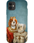 Funda personalizada para teléfono con 2 mascotas 'Reina y Princesa'