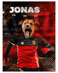 Póster Mascota personalizada 'Belgium Doggos Soccer'