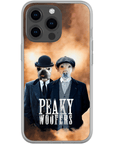 Funda personalizada para teléfono con 2 mascotas 'Peaky Woofers'