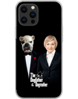 Funda personalizada para teléfono humano o mascota 'The Dogfather &amp; Dogmother'