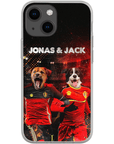 Funda personalizada para teléfono con 2 mascotas 'Belgium Doggos'