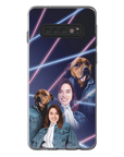 Funda para teléfono personalizada Lazer Portrait Pet (masculino)/humano (femenino) de los años 80