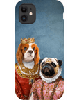 Funda personalizada para teléfono con 2 mascotas 'Reina y Archiduquesa'