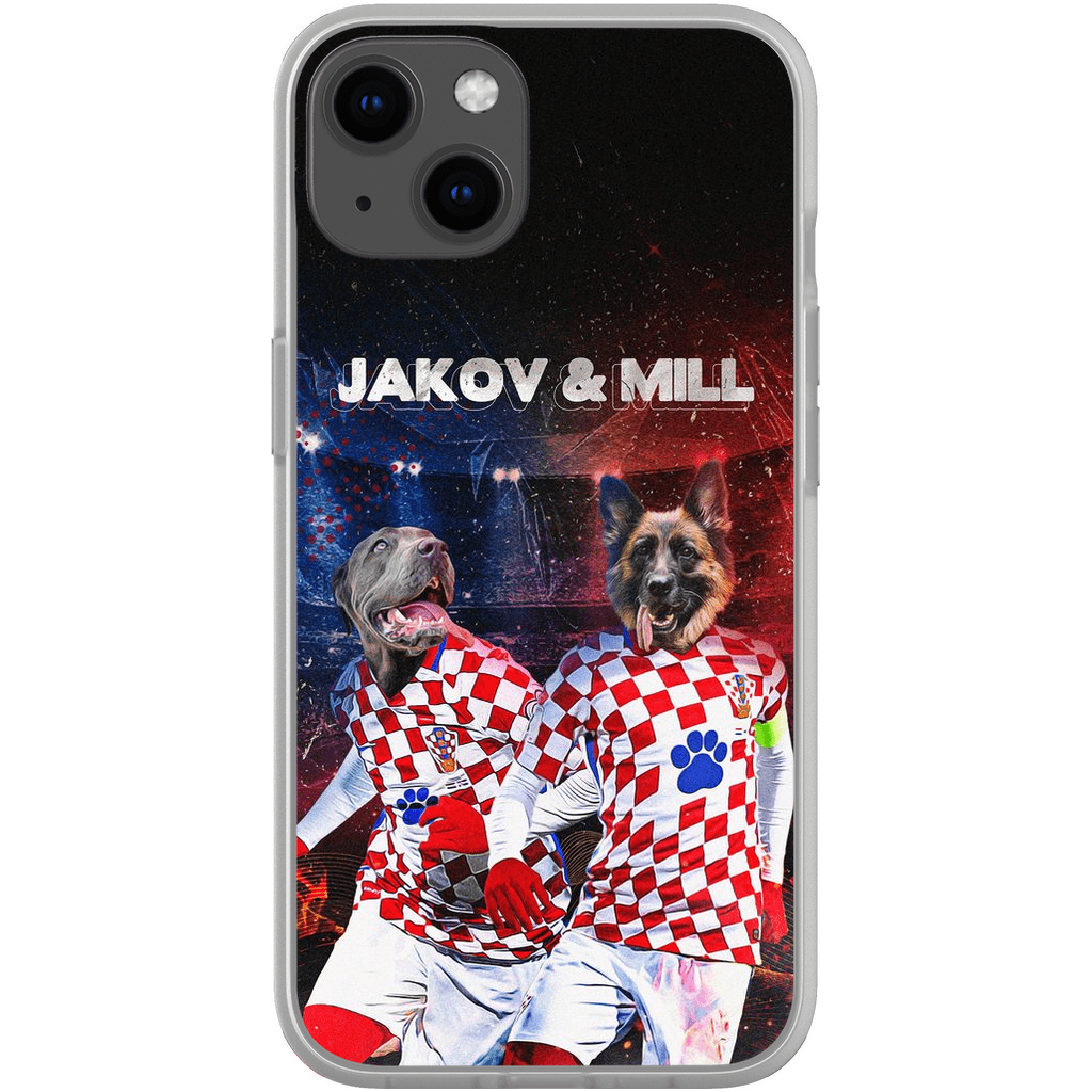 &#39;Croatia Doggos&#39; Funda personalizada para teléfono con 2 mascotas