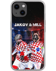 'Croatia Doggos' Funda personalizada para teléfono con 2 mascotas