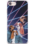 Funda personalizada para teléfono con 2 mascotas '1980s Lazer Portrait'