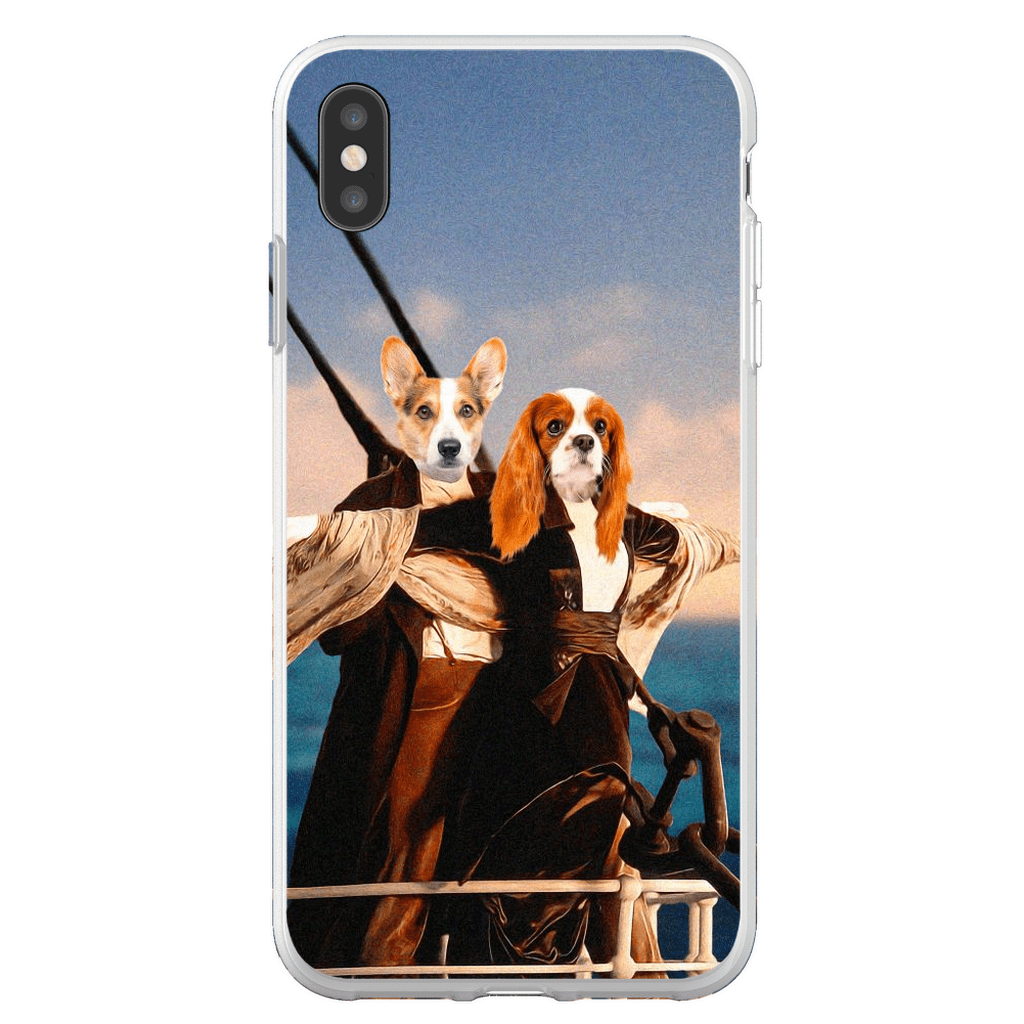 Funda personalizada para teléfono con 2 mascotas &#39;Titanic Doggos&#39;