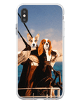 Funda personalizada para teléfono con 2 mascotas 'Titanic Doggos'