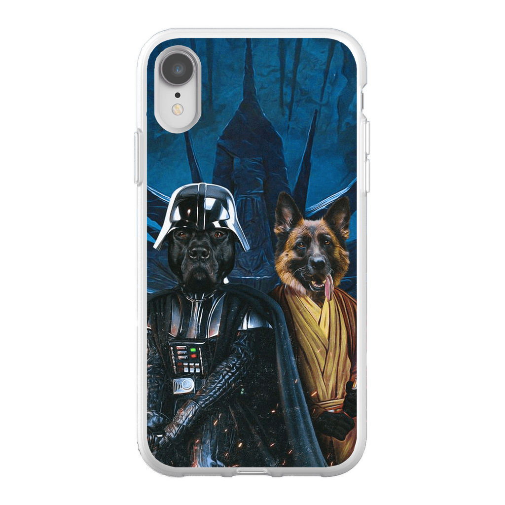 Funda personalizada para teléfono con 2 mascotas &#39;Darth Woofer &amp;amp; Jedi-Doggo&#39;