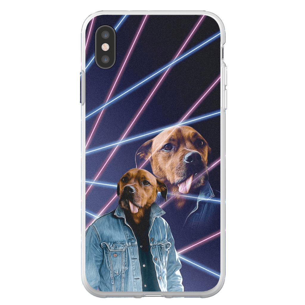 Funda personalizada para teléfono con mascota &#39;1980s Lazer Portrait&#39;