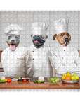 Puzzle personalizado de 3 mascotas 'The Chefs'