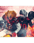 Póster Personalizado para 2 mascotas 'Atlanta Doggos'