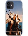 Funda personalizada para teléfono con 2 mascotas 'Titanic Doggos'