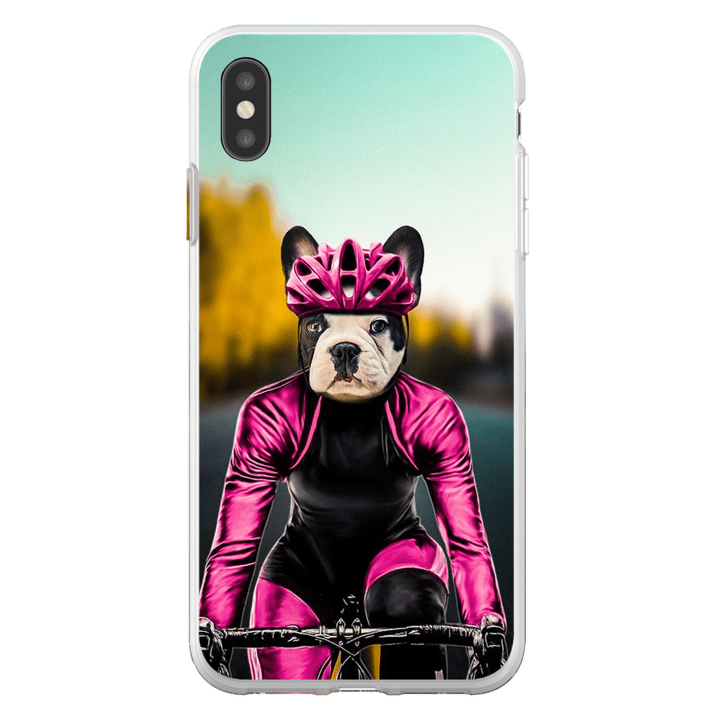 Funda para móvil personalizada &#39;La ciclista femenina&#39;