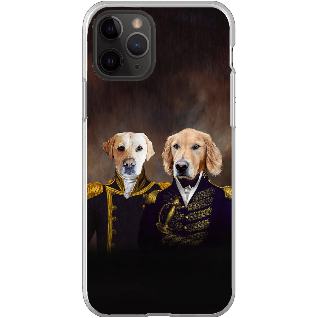 Funda personalizada para teléfono con 2 mascotas &#39;El Almirante y el Capitán&#39;