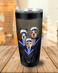 Vaso personalizado para 3 mascotas Los marineros