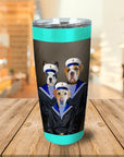 Vaso personalizado para 3 mascotas Los marineros