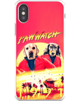 Funda personalizada para teléfono con 2 mascotas 'Paw Watch 1991'