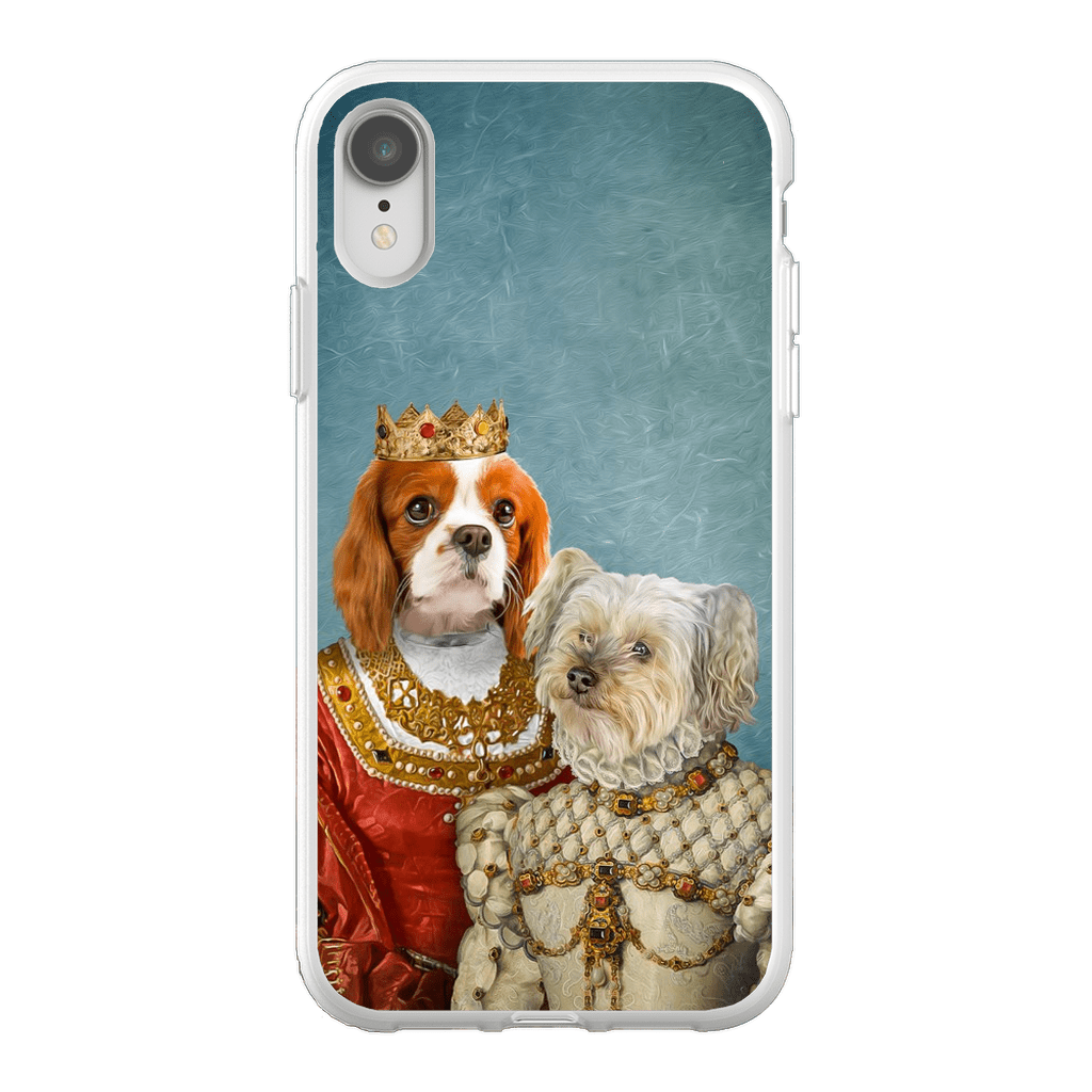 Funda personalizada para teléfono con 2 mascotas &#39;Reina y Princesa&#39;