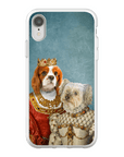 Funda personalizada para teléfono con 2 mascotas 'Reina y Princesa'