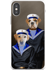 Funda personalizada para teléfono con 2 mascotas 'The Sailors'