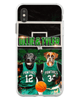 Funda personalizada para teléfono con 2 mascotas 'Boston Walkies'