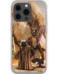 Funda personalizada para teléfono con 2 mascotas 'Yodogg &amp; Jedi-Doggo'