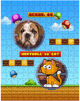 Rompecabezas de mascotas personalizado de videojuego retro